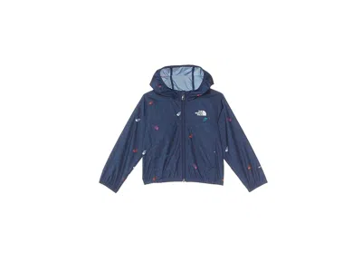 The North Face Never Stop Hooded Windwalltm Jacket (toddler) Kid's Clothing Summit Navy Tnf Shadow Toss Print : 3t  In Blue