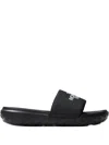 The North Face Never Stop Logo-embossed Textured Slides In Black