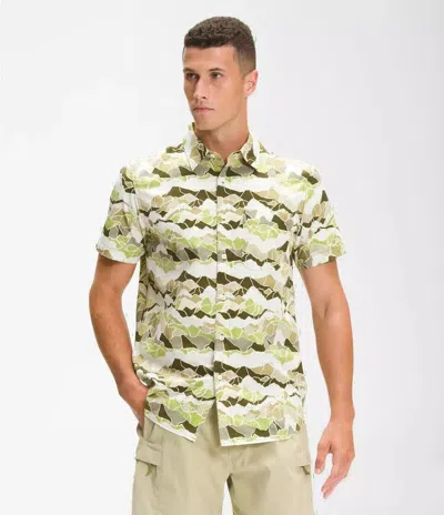 The North Face Nf0a55nd5m4 Men's Mountain Camo Button Up T-shirt Size Xl Ncl603 In Multi