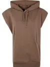 The North Face Woman Short Sleeves Relaxed Hoodie In Brown