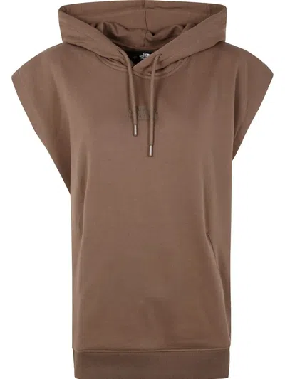 THE NORTH FACE WOMAN SHORT SLEEVES RELAXED HOODIE,NF0A8BW2 1OI1 SMOKEY BROWN