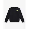 The North Face N Box Crew-neck Cotton-blend Sweatshirt 6-20 Years In Tnfblack/springgrn