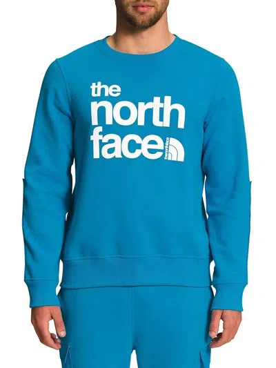 The North Face Nfoa7uo1ja7 Men's Blue Fleece Pullover Sweatshirt Size L Ncl79