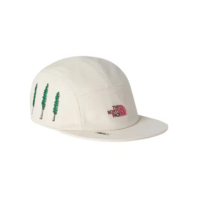 Pre-owned The North Face Norm Camp Hat 'white Dune/raw Undyed/graphics' | Men's Size Onesize