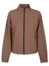 The North Face Dome Wind Jacket With High Collar And Side Pockets In Brown