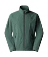 The North Face Green Jacket With High Neck And Embossed Logo On The Front In Tech Fabric Stretch Man In Green