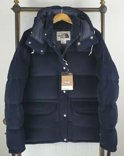 Pre-owned The North Face North Face $349 Size Large Jacket Womens Corduroy 600 Down Sierra Navy Coat In Blue