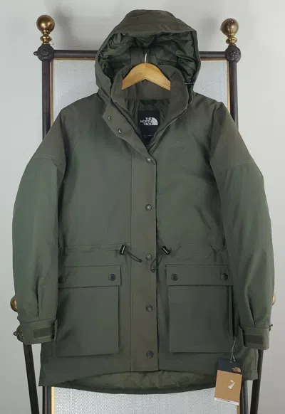 Pre-owned The North Face North Face 550 Size Large Womens Forest Green Jacket Coat Parka $279 Hooded