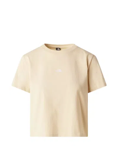 The North Face North Face Cream Cotton T Shirt In Neutral