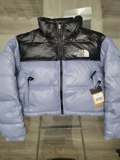 Pre-owned The North Face North Face Crop Nuptse Jacket Women Size Large Folk Blue ?