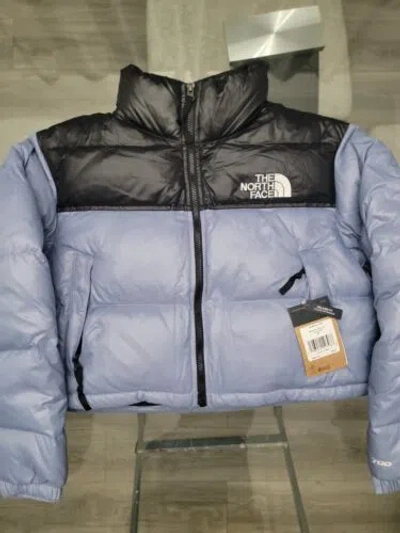 Pre-owned The North Face North Face Crop Nuptse Jacket Women Size Medium Folk Blue ?