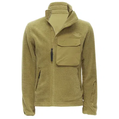 The North Face North Face Fleece Patch Pocket Asymmetric Zip Up Jacket In Brown