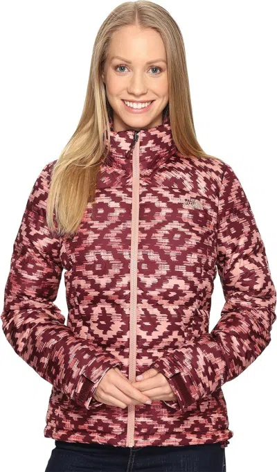 Pre-owned The North Face North Face Nuptse 2 Jacket Deep Garnet Red D-kat Print Women's S Down Insulated