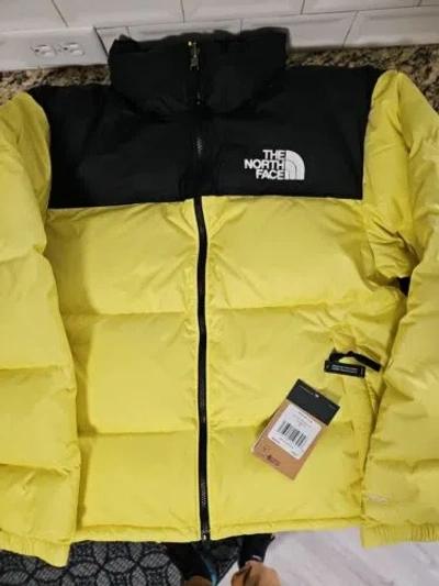 Pre-owned The North Face North Face Nuptse Jacket Men Size Medium Yellow ?