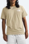 The North Face Nse Box Logo Graphic T-shirt In Gravel/ Tnf Black