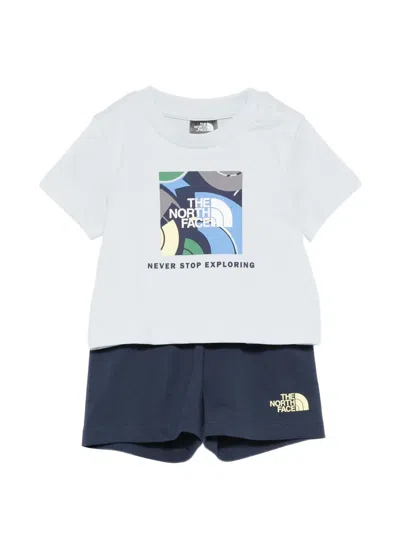 The North Face Babies' Nse Box Play Logo Shorts Set (set Of Two) In Blue