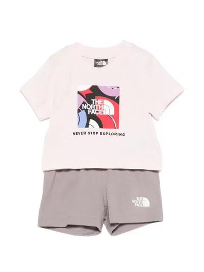 The North Face Babies' Nse Box Play Logo Shorts Set (set Of Two) In Gray
