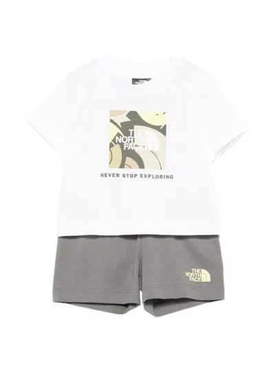 The North Face Babies' Nse Box Play Logo Shorts Set (set Of Two) In White
