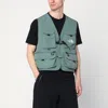 The North Face Sleeveless Mesh Buckle Front Pockets Jackets In Green