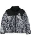 The North Face Mens 1996 Retro Nuptse High-neck Shell-down Jacket Black In Gray
