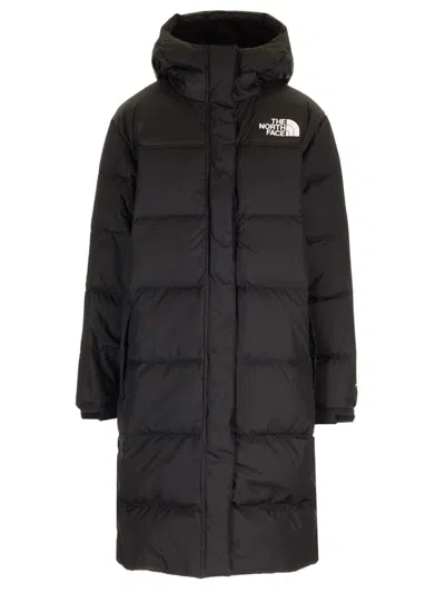 The North Face Nuptse Hooded Parka In Black