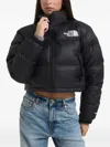 The North Face Nuptse Water Repellent 700 Fill Power Down Short Puffer Jacket In Black