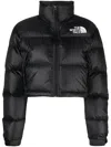 The North Face Nuptse Water Repellent 700 Fill Power Down Short Puffer Jacket In Black