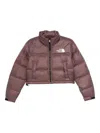 The North Face Cropped Padded Jacket Tawny Quartz In Brown