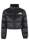 The North Face Nuptse Short Down Jacket In Black