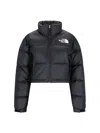 The North Face Nuptse Water Repellent 700 Fill Power Down Short Puffer Jacket In Black  