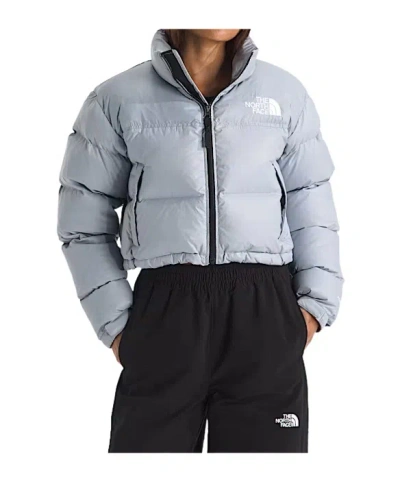 The North Face Nuptse Short Down Jacket In Blue