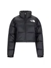 The North Face Nuptse Short Down Jacket In Tnf Black Tnf Black