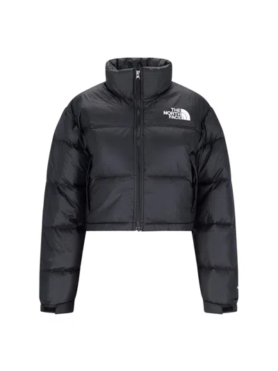 The North Face Nuptse Short Down Jacket In Tnf Black Tnf Black