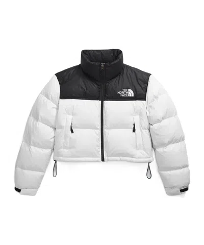 The North Face Nuptse Short Down Jacket In White