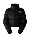 The North Face Nuptse Short Down Jacket Woman Black In Black