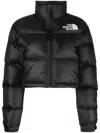 THE NORTH FACE NUPTSE SHORT DOWN JACKET WOMAN BLACK IN POLYESTER