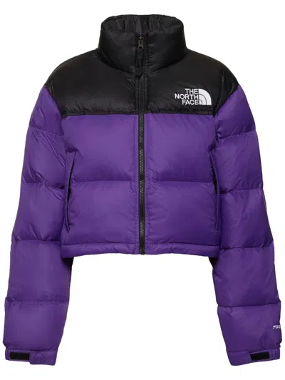 THE NORTH FACE NUPTSE SHORT DOWN JACKET WOMAN PURPLE IN POLYESTER