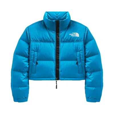 Pre-owned The North Face Nuptse Short Jacket 'acoustic Blue'