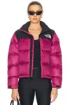 The North Face Pink 1996 Retro Nuptse Down Jacket In Cyber Berry & Black