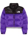 The North Face Nuptse Cropped Padded Jacket In Violett