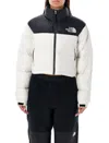 The North Face Nuptse Water Repellent 700 Fill Power Down Short Puffer Jacket In Black