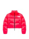 The North Face Nuptse Short Puffer Jacket In Pink