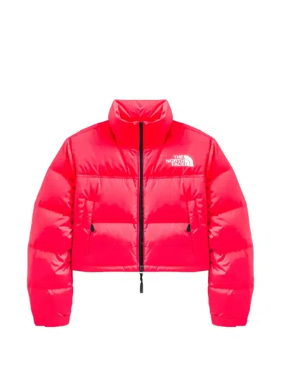 The North Face Nuptse Short Puffer Jacket In Pink