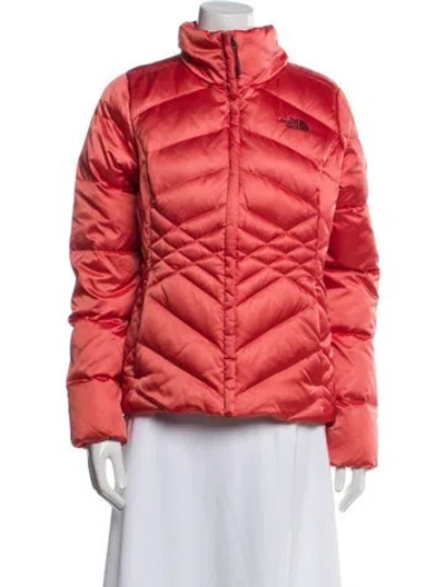 Pre-owned The North Face Nylon Bomber Jacket In Orange