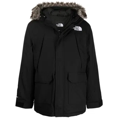 The North Face Mcmurdo Waterproof 600 Fill Power Hooded Down Parka With Faux Fur Trim In Black