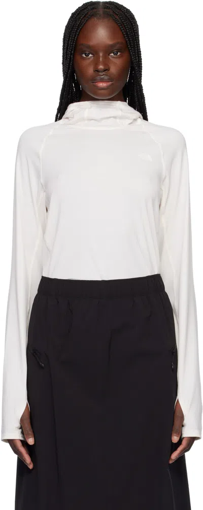 The North Face Off-white Adventure Sun Hoodie In Qli White Dune