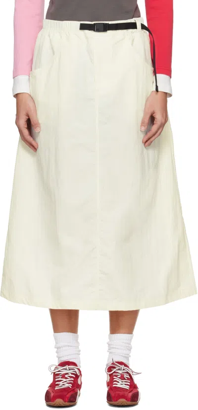The North Face Off-white Tnf Red Box Nylon Belted Midi Skirt