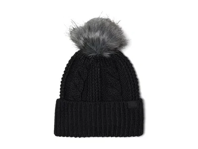 The North Face Oh Mega Faux Fur Pom Beanie Traditional Hats Tnf Black: One Size