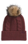 The North Face Oh Mega Faux Fur Pompom Beanie In Brown