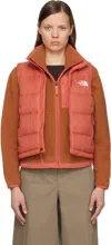 The North Face Orange Hydrenalite A-line Down Vest In Brown